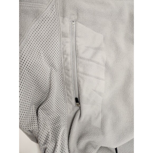 Vintage Nike Sweatshirt Mens L Gray Fleece 1/4 Zip Therma-Fit Mock Neck Pullover - Picture 7 of 9
